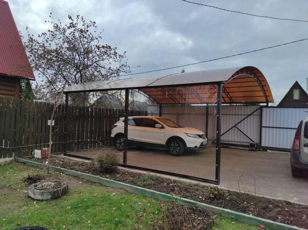 Прозрачные шторы ПВХ для навеса под автомобиль в Кромах